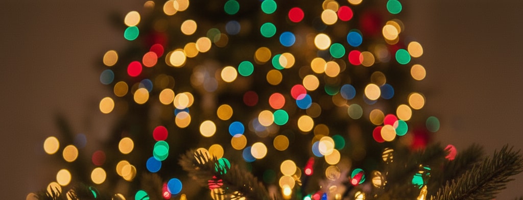bokeh christmas lights Inland Empire